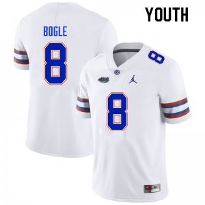 Youth Florida Gators #8 Khris Bogle NCAA Nike White Authentic Stitched College Football Jersey AKU8062CD